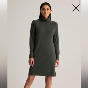 Quince Mongolian Cashmere Turtleneck Sweater Dress